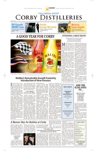 Thumbnail Corby Spirit and Wine Annual Report 2004