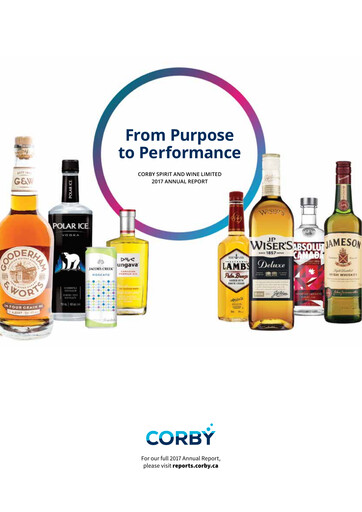 Thumbnail Corby Spirit and Wine Annual Report 2017