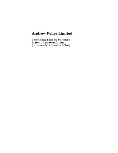 Vorschaubild Andrew Peller
 Finanzmitteilung fy2026