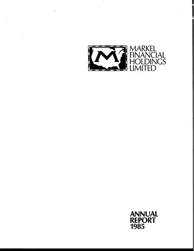 Thumbnail Fairfax Financial
 Annual Report 1985