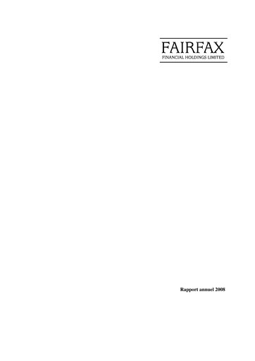 Vorschaubild Fairfax Financial
 Jahresbericht 2008