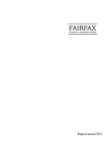 Vorschaubild Fairfax Financial
 Jahresbericht 2012
