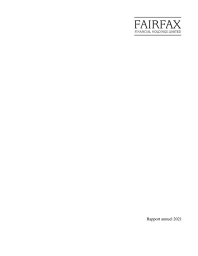 Vorschaubild Fairfax Financial
 Jahresbericht 2021