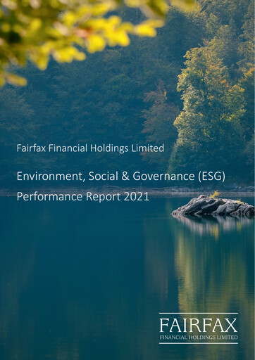 Thumbnail Fairfax Financial
 ESG Report 2021