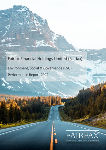 Thumbnail Fairfax Financial
 ESG Report 2022