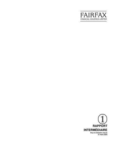 Thumbnail Fairfax Financial
 Quarterly Report 2025-q1