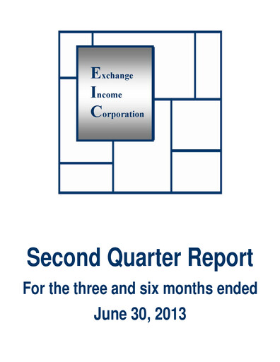 Thumbnail Exchange Income Corporation Quarterly Report 2013-q2