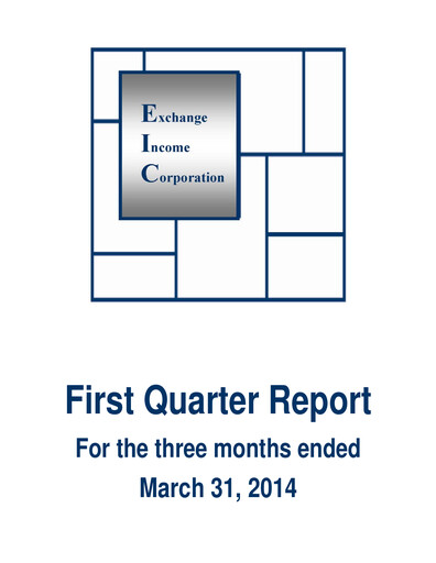 Thumbnail Exchange Income Corporation Quarterly Report 2014-q1
