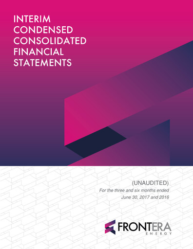 Thumbnail Frontera Energy Financial Statement 2017-q2