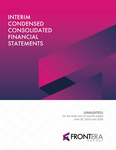 Thumbnail Frontera Energy Financial Statement 2019-q2