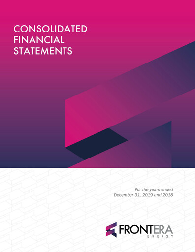 Thumbnail Frontera Energy Financial Statement 2019
