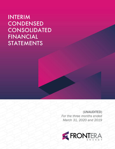 Thumbnail Frontera Energy Financial Statement 2020-q1