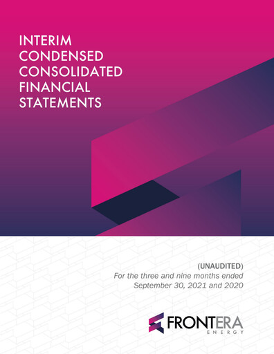 Thumbnail Frontera Energy Financial Statement 2021-q3