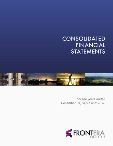 Vorschaubild Frontera Energy Finanzmitteilung 2021