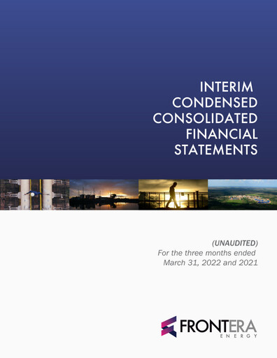 Thumbnail Frontera Energy Financial Statement 2022-q1