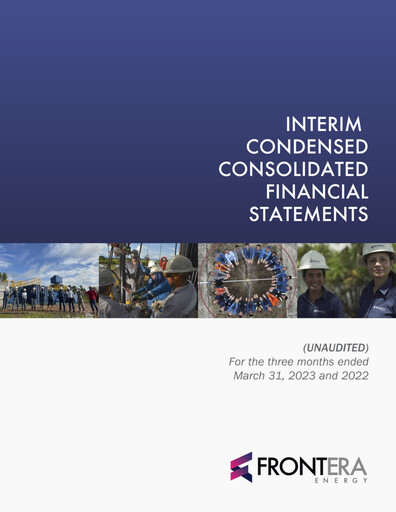Thumbnail Frontera Energy Financial Statement 2023-q1