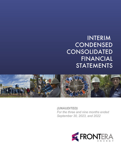 Thumbnail Frontera Energy Financial Statement 2023-q3