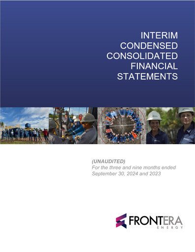 Thumbnail Frontera Energy Financial Statement 2024-q3