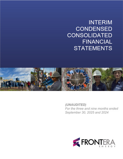 Thumbnail Frontera Energy Financial Statement 2025-q3