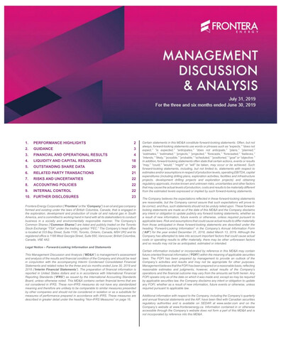 Thumbnail Frontera Energy Quarterly Report 2019-q2