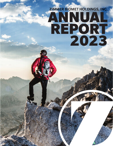 Miniature Zimmer Biomet Rapport annuel 2023