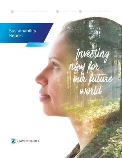 Thumbnail Zimmer Biomet Sustainability Report 2015