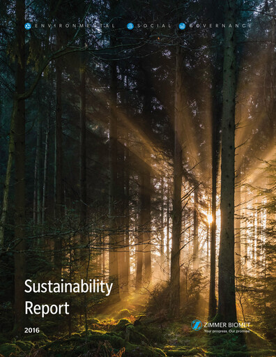 Thumbnail Zimmer Biomet Sustainability Report 2016