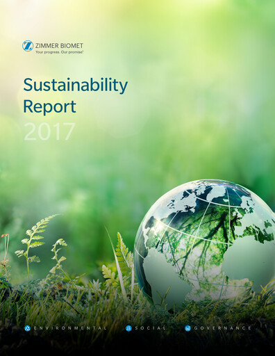 Thumbnail Zimmer Biomet Sustainability Report 2017