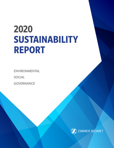 Thumbnail Zimmer Biomet Sustainability Report 2020