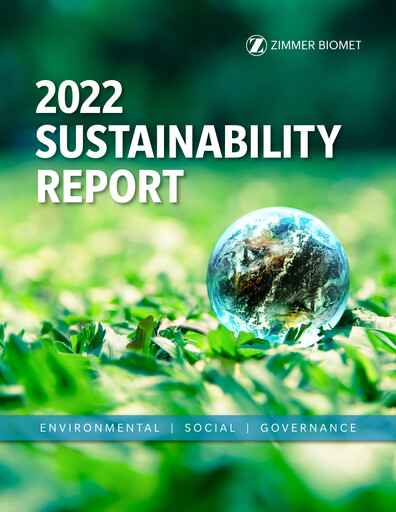 Miniature Zimmer Biomet Rapport de durabilité 2022
