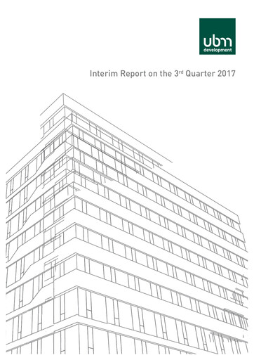 Miniature UBM Development Rapport trimestriel 2017-q3