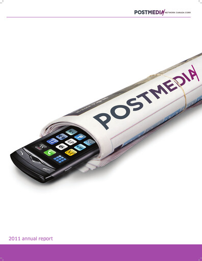 Thumbnail Postmedia Network Canada Annual Report 2011