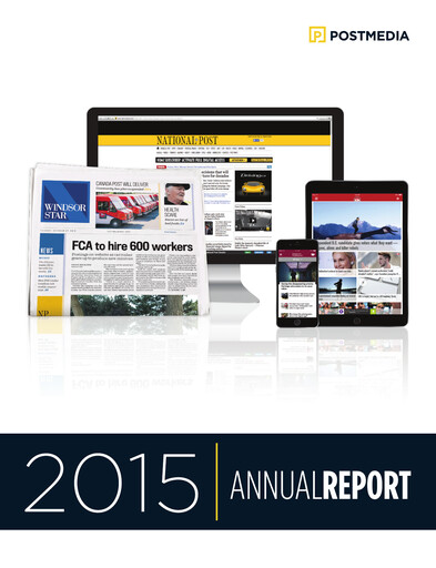 Thumbnail Postmedia Network Canada Annual Report 2015