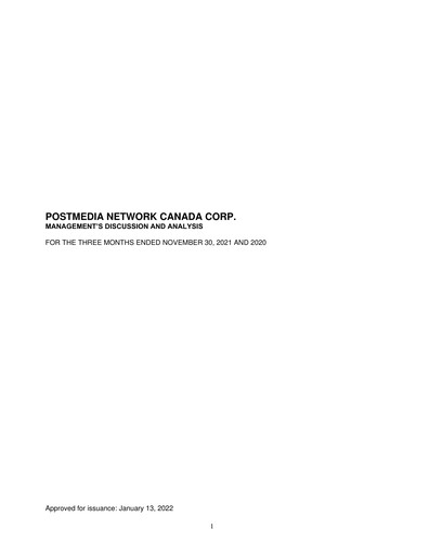 Thumbnail Postmedia Network Canada Quarterly Report 2022-q1
