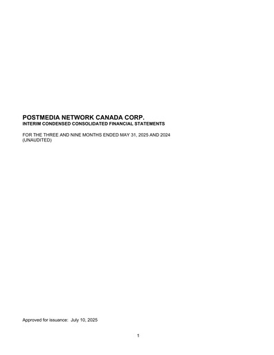Thumbnail Postmedia Network Canada Quarterly Report 2025-q3