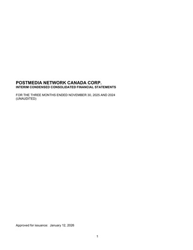 Thumbnail Postmedia Network Canada Quarterly Report 2026-q1