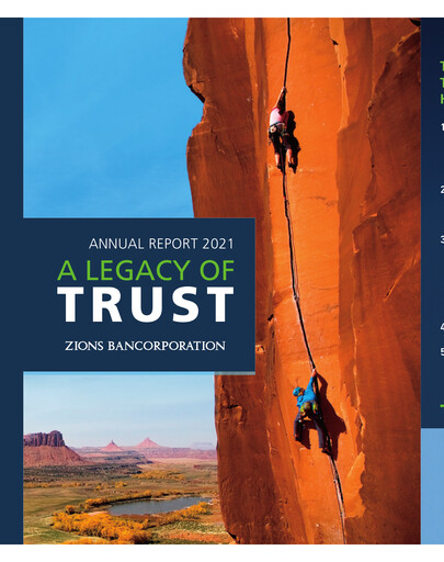 Thumbnail Zions Bancorporation
 Annual Report 2021