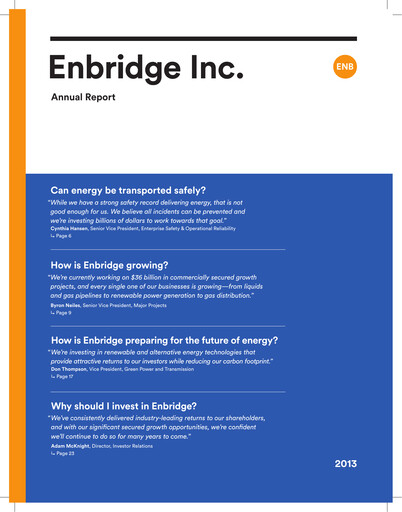 Thumbnail Enbridge Annual Report 2013