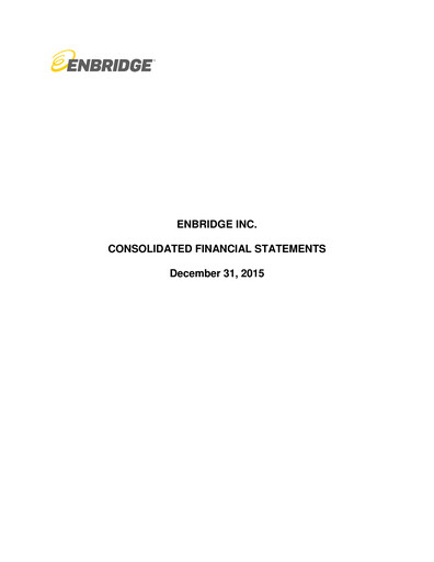 Thumbnail Enbridge Financial Statement 2015
