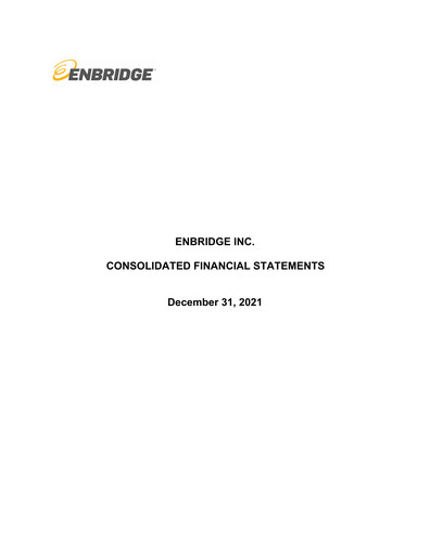 Thumbnail Enbridge Financial Statement 2021