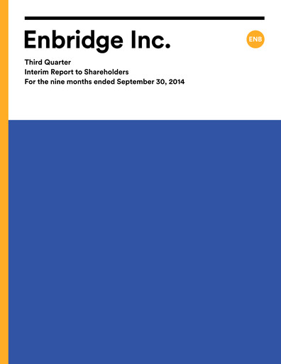 Vorschaubild Enbridge Quartalsbericht 2014-q3