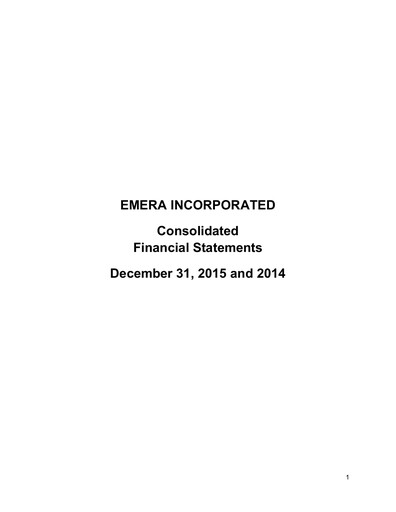 Thumbnail Emera Financial Statement fy2015