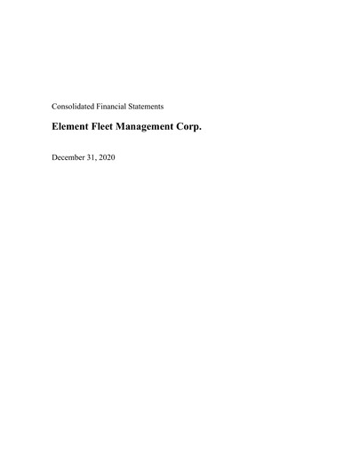 Thumbnail Element Fleet Management
 Financial Statement 2020