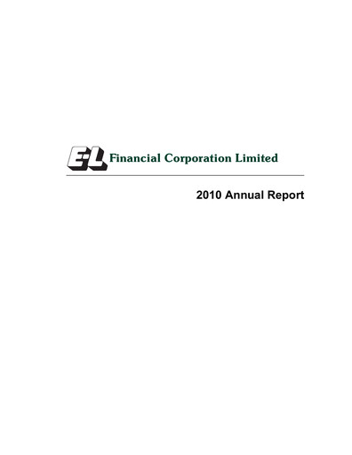Thumbnail E-L Financial Annual Report 2010