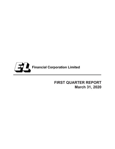 Miniature E-L Financial Rapport trimestriel 2020-q1
