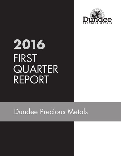 Vorschaubild Dundee Precious Metals Quartalsbericht 2016-q1