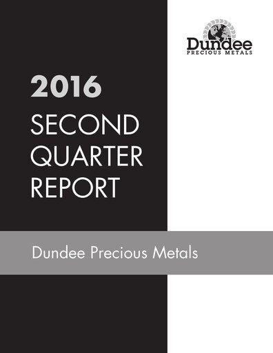 Vorschaubild Dundee Precious Metals Quartalsbericht 2016-q2