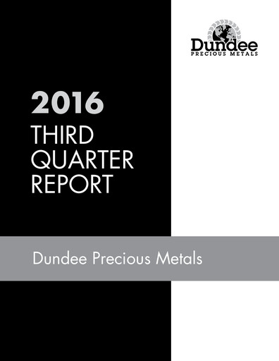 Vorschaubild Dundee Precious Metals Quartalsbericht 2016-q3