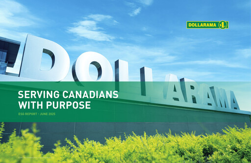 Thumbnail Dollarama ESG Report 2025