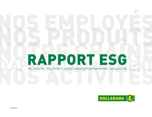 Thumbnail Dollarama ESG Report 2019